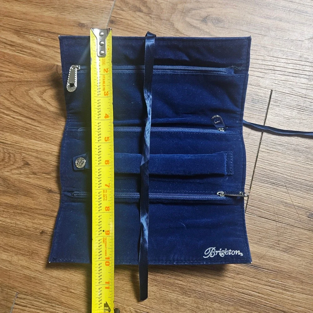 Brighton‎ Anchors Aweigh Nautical Mermaid Jewelry Roll Velvet Travel Organizer